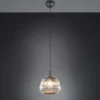 Kleine LED Pendelleuchte 1-flammig mit Glasschirm Chrom bedampft, Ø 22cm