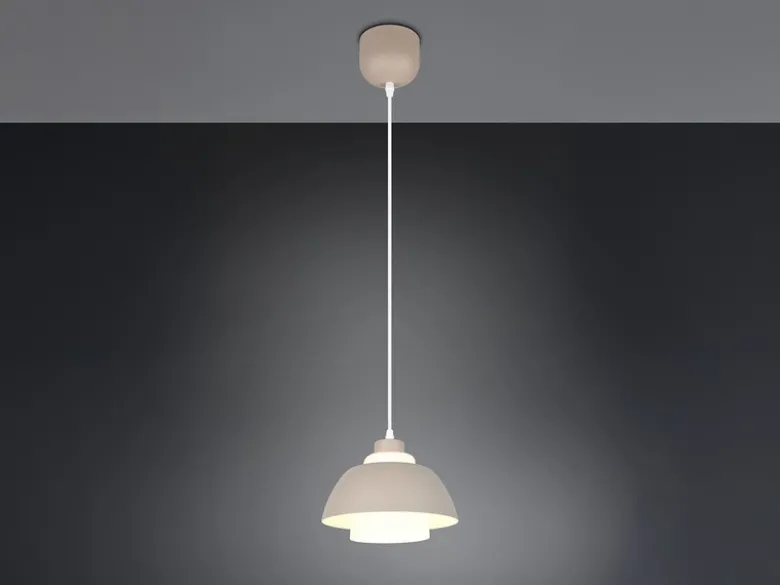 Kleine LED Pendelleuchte skandinavisch mit Metall- & Glasschirm Ø 23cm