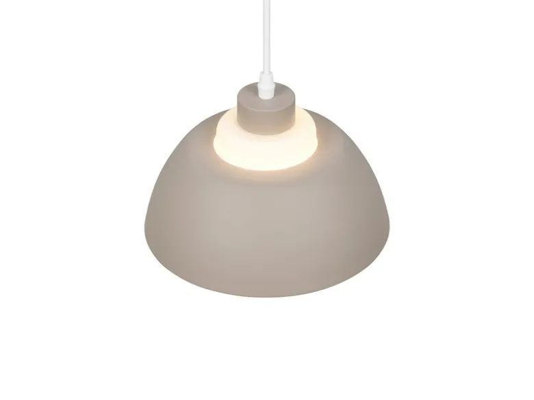 Kleine LED Pendelleuchte skandinavisch mit Metall- & Glasschirm Ø 23cm