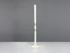 Kleine LED Stehlampe GINKO Metall Weiß, Höhe 110cm