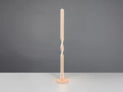Kleine LED Stehlampe GINKO Metall Beige, Höhe 110cm