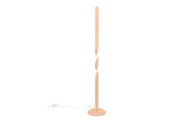 Kleine LED Stehlampe GINKO Metall Beige, Höhe 110cm