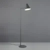 Kleine LED Stehleuchte mit Schwenkarm aus Metall Anthrazit, Höhe 126,5cm