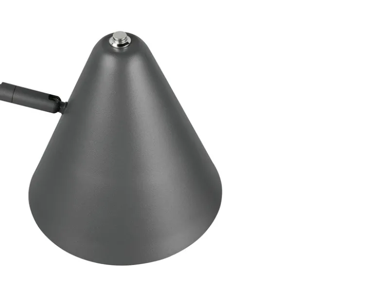 Kleine LED Stehleuchte mit Schwenkarm aus Metall Anthrazit, Höhe 126,5cm