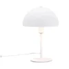 Kleine LED Tischleuchte aus Metall Weiß in Pilzform, Höhe 30cm