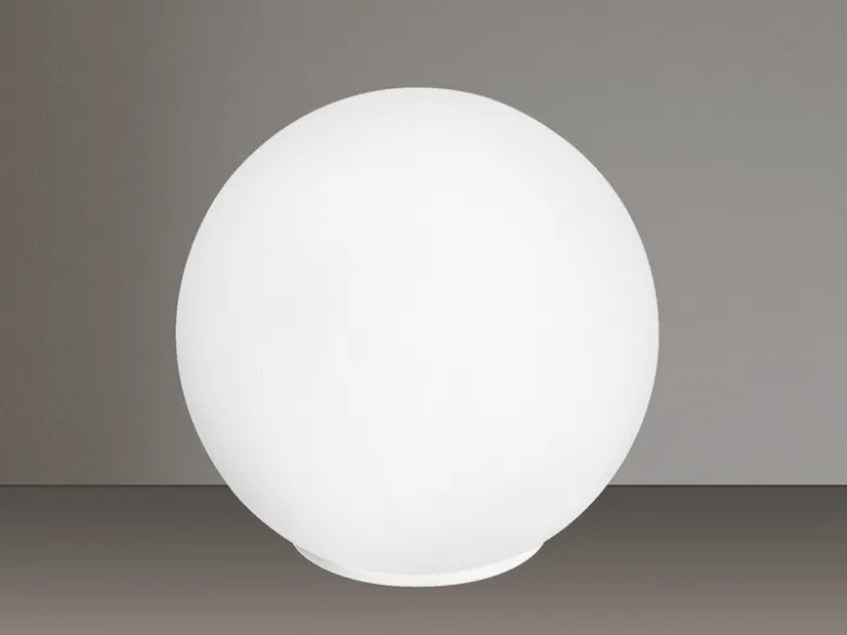 Kleine LED Tischleuchte Glaskugel Lampenschirm Opalweiß, Ø 20cm