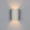 Kleine LED Wandleuchte mit Up and Down Lichteffekt, Metall Grau, Höhe 12cm