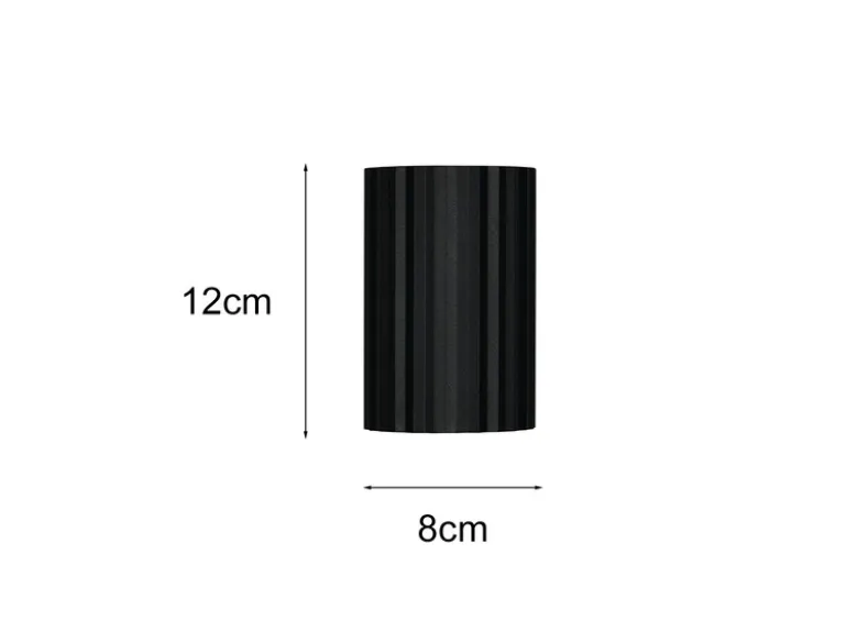 Kleine LED Wandleuchte mit Up and Down Lichteffekt, Metall Schwarz, Höhe 12cm