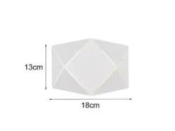Kleine LED Wandleuchte ZANDOR mit Lasercut Muster in Weiß, Breite 18cm