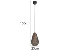 Kleine Orientalische LED Pendelleuchte aus Metallgeflecht in Altmessing, Ø 23cm