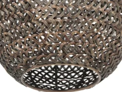 Kleine Orientalische Pendelleuchte ZIVA aus Metallgeflecht in Altmessing, Ø 23cm