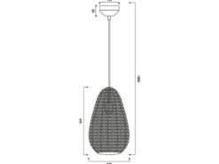 Kleine Orientalische Pendelleuchte ZIVA aus Metallgeflecht in Altmessing, Ø 23cm