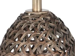 Kleine Orientalische Pendelleuchte ZIVA aus Metallgeflecht in Altmessing, Ø 23cm