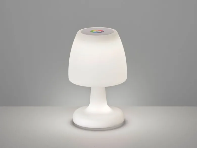 Kleine Outdoor Akku Tischlampe BARLETTA 26cm ohne Kabel - LED & RGB