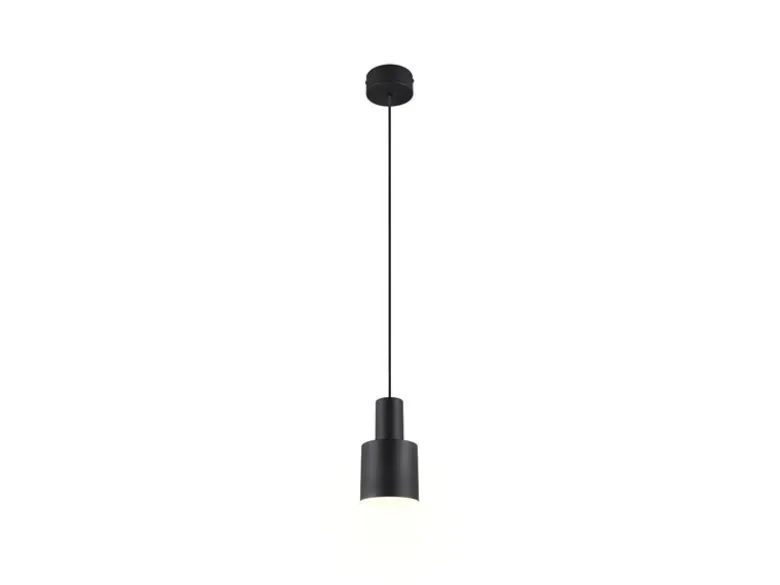 Kleine Pendelleuchte AGUDO mit Metall Lampenschirm Schwarz, Ø 12cm