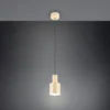 Kleine Pendelleuchte AGUDO mit Metall Lampenschirm Beige, Ø 12cm