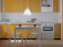 Kleine Pendelleuchte DALLAS 1-flammig mit Glas Lampenschirm Weiß, Ø 20cm