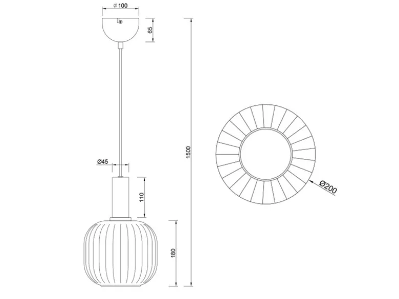 Kleine Pendelleuchte DIVA 1-flammig mit Glasschirm Chrom bedampft, Ø 20cm