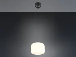 Kleine Pendelleuchte SIGNE einflammig mit Glas Lampenschirm Weiß Ø 25cm