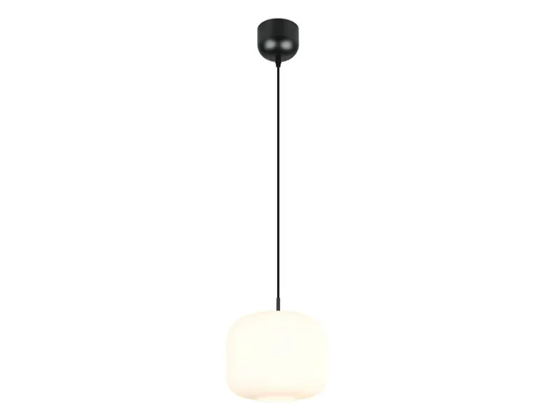 Kleine Pendelleuchte SIGNE einflammig mit Glas Lampenschirm Weiß Ø 25cm