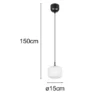 Kleine Pendelleuchte SIGNE einflammig mit Glas Lampenschirm Weiß Ø 15cm