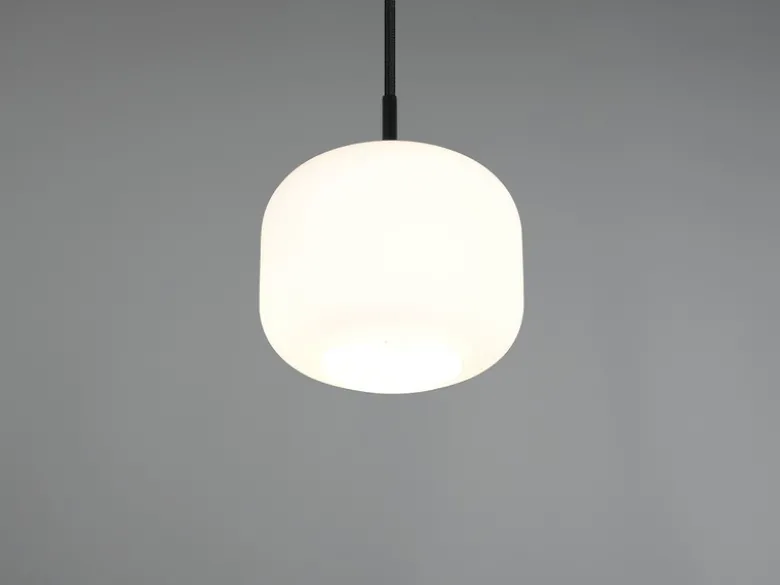 Kleine Pendelleuchte SIGNE einflammig mit Glas Lampenschirm Weiß Ø 15cm