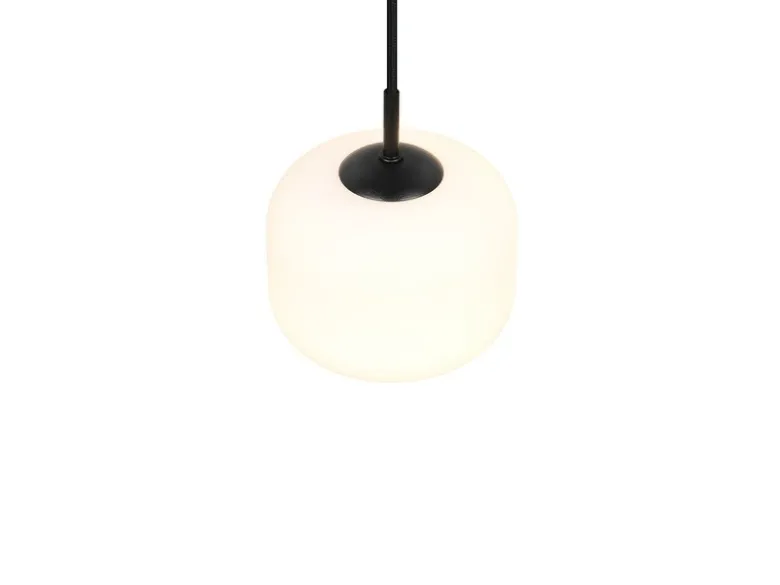 Kleine Pendelleuchte SIGNE einflammig mit Glas Lampenschirm Weiß Ø 15cm