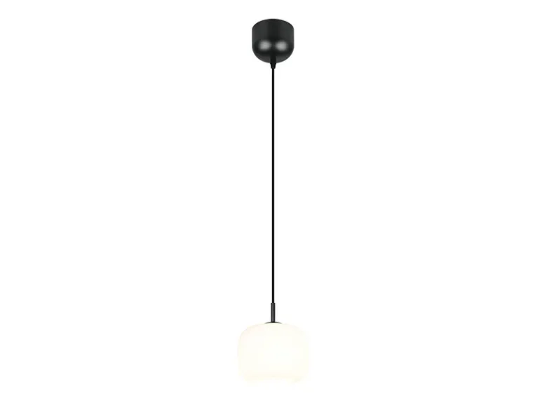 Kleine Pendelleuchte SIGNE einflammig mit Glas Lampenschirm Weiß Ø 15cm