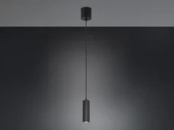 Kleine Pendelleuchte SOKA einflammig aus Metall Schwarz Ø 5,5cm