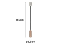 Kleine Pendelleuchte SOKA einflammig aus Metall Coffee Ø 5,5cm