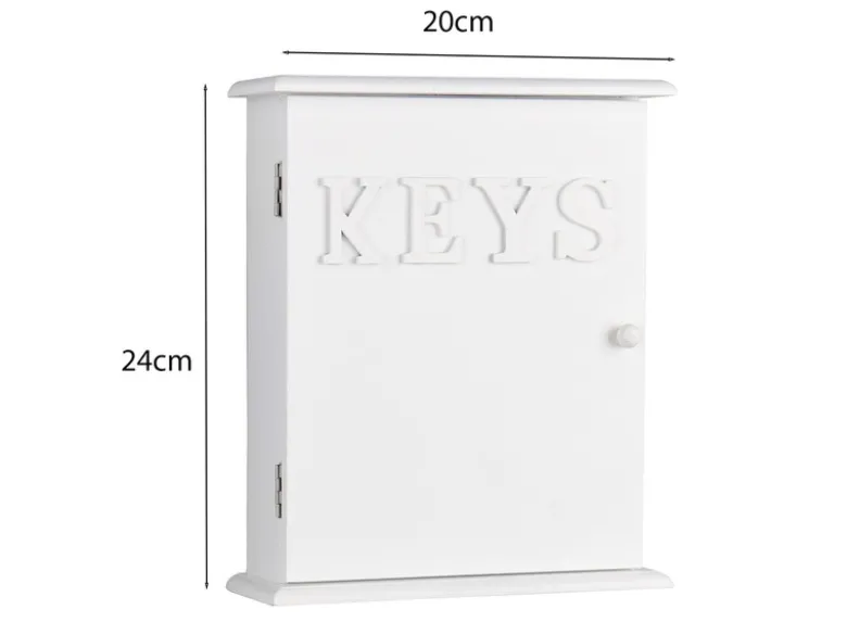 Kleiner Schlüsselkasten SHELLY Weiß, Höhe 24cm
