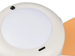 Kleiner Akku Deckenventilator mit Licht und Fernbedienung, USB aufladbar Ø 27cm