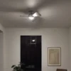 Kleiner Deckenventilator Silber, mit Licht - Feuchtraumgeeignet, Ø 86cm