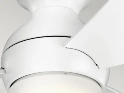 Kleiner Deckenventilator SOLA Weiß, mit Licht - Feuchtraumgeeignet, Ø 86cm