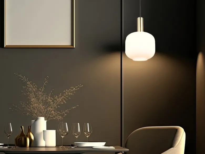 Kleine Retro LED Pendelleuchte 1-flammig mit Glasschirm in Weiß, Ø 20cm
