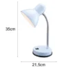 Kleine Retro LED Schreibtischlampe Weiß mit Flexarm, Höhe 35cm