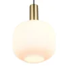 Kleine Retro Pendelleuchte DIVA 1-flammig mit Glasschirm in Weiß, Ø 20cm