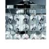 Kleiner LED Kronleuchter Chrom mit Kristall Behang aus Acryl, Ø 25cm