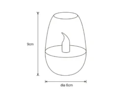 Kleines LED Deko Solar Windlicht mit Flammeneffekt, Höhe 9cm