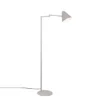 Kleine Stehlampe COSIMA mit Schwenkarm aus Metall Hellgrau, Höhe 126,5cm