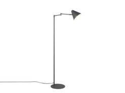 Kleine Stehlampe COSIMA mit Schwenkarm aus Metall Anthrazit, Höhe 126,5cm
