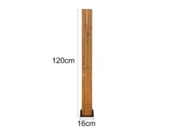 Kleine Stehlampe KARUNI mit Naturholz, Höhe 120cm