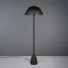 Kleine Stehleuchte ALFIE in Pilzform aus Metall Schwarz, Höhe 130cm