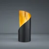 Kleine Tischleuchte FRANK 1-flammig Metall Schwarz matt / Gold, Höhe 24cm
