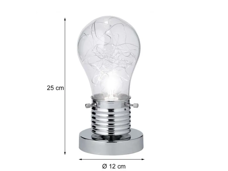 Kleine Tischleuchte FUTURA Glühbirnen Lampe, Höhe 25cm