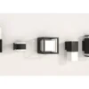 Kleine Up and Down LED Außenwandleuchte aus Aluminium in Schwarz, 7,5x7cm