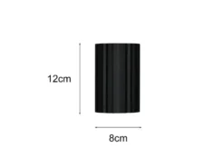 Kleine Wandleuchte IMARIA mit Up and Down Lichteffekt Metall Schwarz, Höhe 12cm
