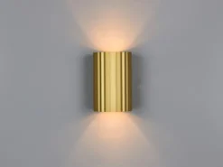Kleine Wandleuchte IMARIA mit Up and Down Lichteffekt Metall Gold Höhe 12cm
