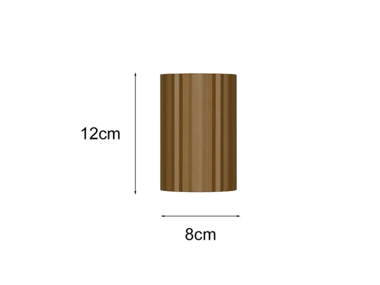 Kleine Wandleuchte IMARIA mit Up and Down Lichteffekt Metall Coffee, Höhe 12cm