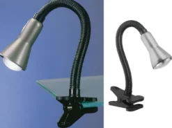 Klemmleuchte FLEXO Schwarz - Klemmspot & Schwanenhals Leselampe